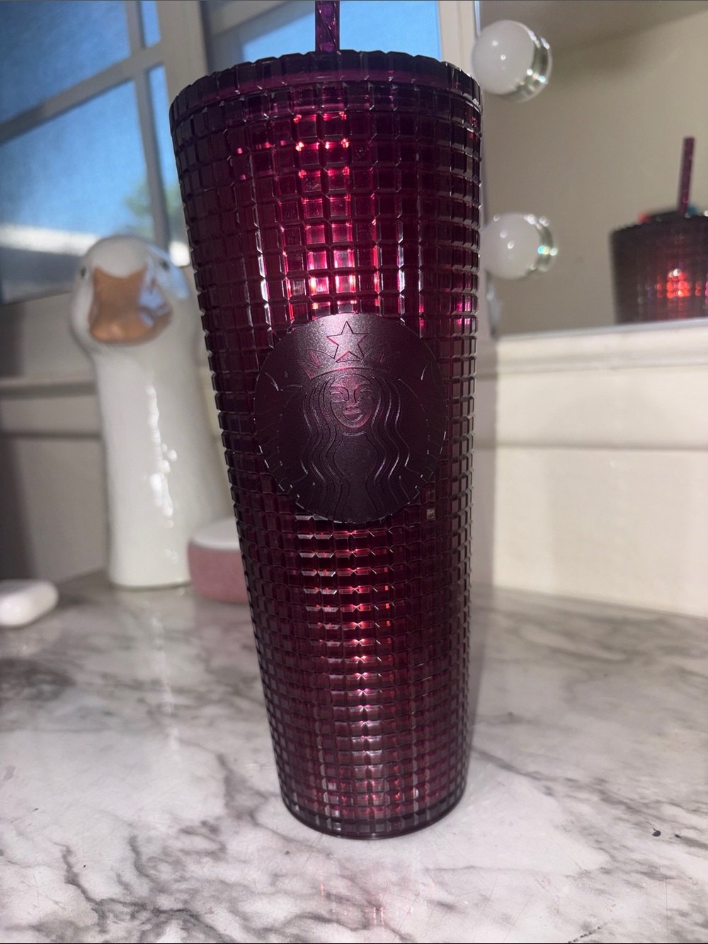 Starbucks Studded Tumbler in Deep Burgundy